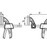 струбцина Bessey EZS60-8 600/80 мм для работы на зажим и разжим - схема работы  струбцины на зажим и разжим